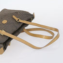 FENDI Zucchino Pecan Bag Canvas Coated Canvas 4 Set Black Brown Auth bs29858-21