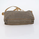 FENDI Zucchino Pecan Bag Canvas Coated Canvas 4 Set Black Brown Auth bs29858-23