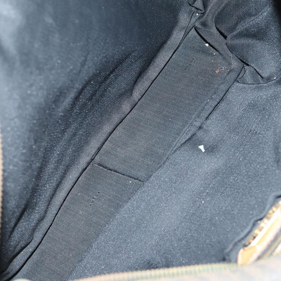 FENDI Zucchino Pecan Bag Canvas Coated Canvas 4 Set Black Brown Auth bs29858