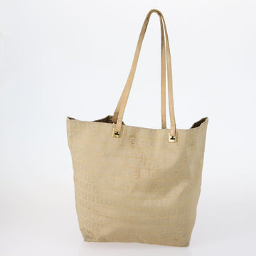 FENDI Zucchino Pecan Bag Canvas Coated Canvas 4 Set Black Brown Auth bs29858 - 0