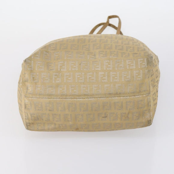 FENDI Zucchino Pecan Bag Canvas Coated Canvas 4 Set Black Brown Auth bs29858