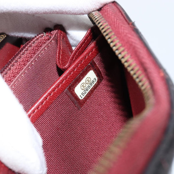 CHANEL Matelasse Wallet Leather Black Silver CC Auth bs29859