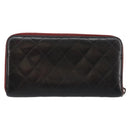 CHANEL Matelasse Wallet Leather Black Silver CC Auth bs29859-3