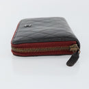 CHANEL Matelasse Wallet Leather Black Silver CC Auth bs29859-5