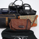 BALENCIAGA VALENTINO GIVENCHY Bag Leather Canvas 7 Set Brown Black Auth bs29863-24