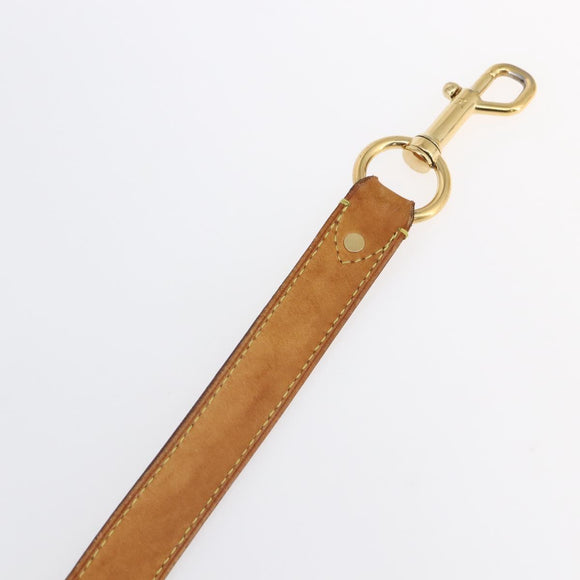 LOUIS VUITTON Adjustable Shoulder Strap Leather 35""-39"" Beige LV Auth bs29864
