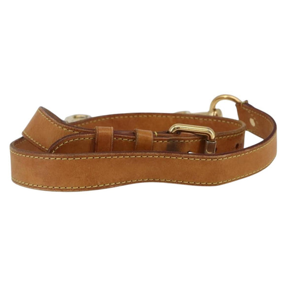 LOUIS VUITTON Adjustable Shoulder Strap Leather 35""-39"" Beige LV Auth bs29864