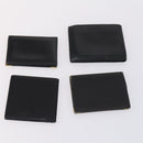Dunhill Clutch Bag Leather 10 Set Black Navy Auth bs29865-12