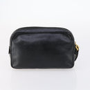 Dunhill Clutch Bag Leather 10 Set Black Navy Auth bs29865-6