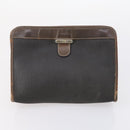 Dunhill Clutch Bag Leather 10 Set Black Navy Auth bs29865-8