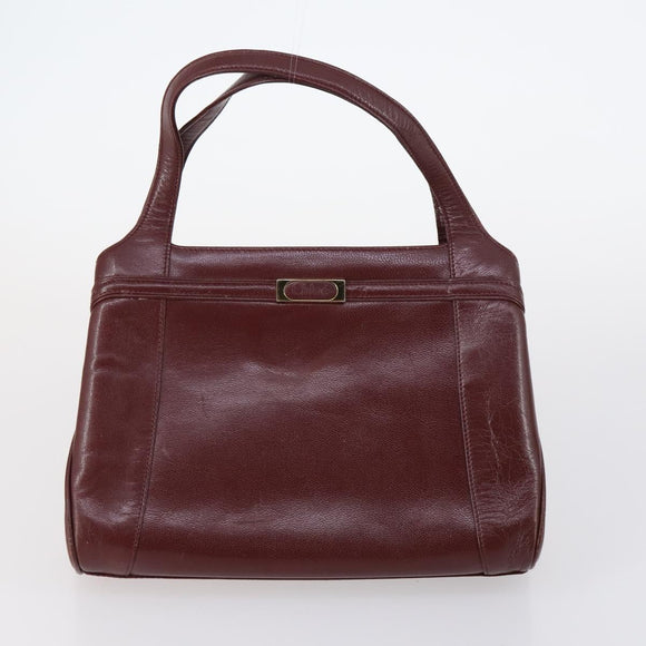 Chloe Hand Bag Leather 4 Set Bordeaux Black Ivory Auth bs29866