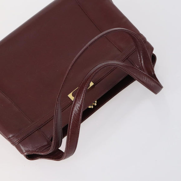 Chloe Hand Bag Leather 4 Set Bordeaux Black Ivory Auth bs29866