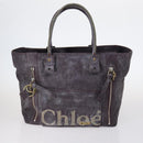 Chloe Hand Bag Leather 4 Set Bordeaux Black Ivory Auth bs29866-2