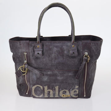 Chloe Hand Bag Leather 4 Set Bordeaux Black Ivory Auth bs29866 - 0