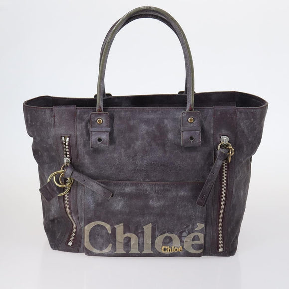 Chloe Hand Bag Leather 4 Set Bordeaux Black Ivory Auth bs29866