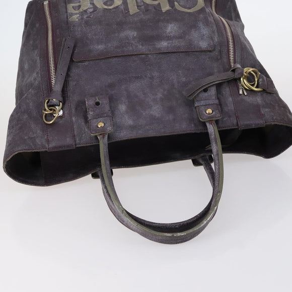 Chloe Hand Bag Leather 4 Set Bordeaux Black Ivory Auth bs29866