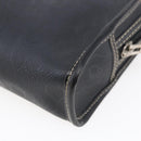 Christian Dior Honeycomb Canvas Pouch PVC Leather Black Auth bs29878-10