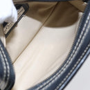 Christian Dior Honeycomb Canvas Pouch PVC Leather Black Auth bs29878-14