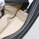 Christian Dior Honeycomb Canvas Pouch PVC Leather Black Auth bs29878-15