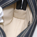 Christian Dior Honeycomb Canvas Pouch PVC Leather Black Auth bs29878-16