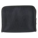 Christian Dior Honeycomb Canvas Pouch PVC Leather Black Auth bs29878-3