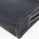 Christian Dior Honeycomb Canvas Pouch PVC Leather Black Auth bs29878-8