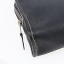 Christian Dior Honeycomb Canvas Pouch PVC Leather Black Auth bs29878-9
