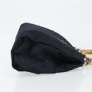 PRADA Hand Bag Nylon Navy Gold Auth bs29879-3
