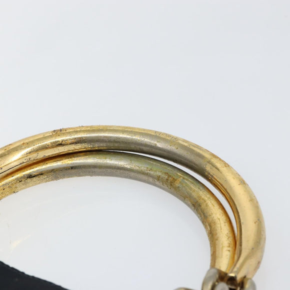 PRADA Hand Bag Nylon Navy Gold Auth bs29879