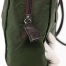 PRADA Tote Bag Nylon Khaki Silver Auth bs29880-16