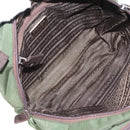 PRADA Tote Bag Nylon Khaki Silver Auth bs29880-18