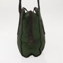 PRADA Tote Bag Nylon Khaki Silver Auth bs29880-4