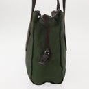 PRADA Tote Bag Nylon Khaki Silver Auth bs29880-6