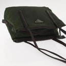 PRADA Tote Bag Nylon Khaki Silver Auth bs29880-7