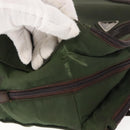 PRADA Tote Bag Nylon Khaki Silver Auth bs29880-8