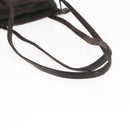 PRADA Tote Bag Nylon Khaki Silver Auth bs29880-9