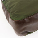 PRADA Chain Shoulder Bag Nylon Khaki Auth bs29881-16