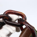 PRADA Chain Shoulder Bag Nylon Khaki Auth bs29881-10