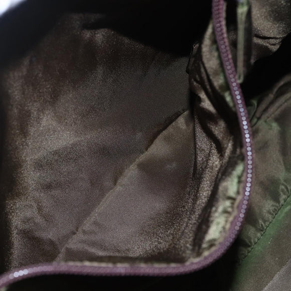 PRADA Chain Shoulder Bag Nylon Khaki Auth bs29881