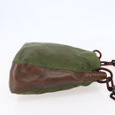 PRADA Chain Shoulder Bag Nylon Khaki Auth bs29881-4