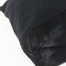 PRADA Tote Bag Nylon Leather Black Silver Auth bs29882-14