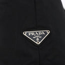 PRADA Tote Bag Nylon Leather Black Silver Auth bs29882-17