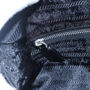 PRADA Tote Bag Nylon Leather Black Silver Auth bs29882-19