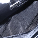 PRADA Tote Bag Nylon Leather Black Silver Auth bs29882-10