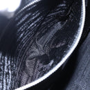 PRADA Tote Bag Nylon Leather Black Silver Auth bs29882-22