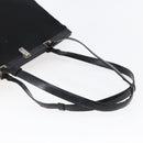 PRADA Tote Bag Nylon Leather Black Silver Auth bs29882-7