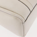 GUCCI Mini Abbey Boston Bag Leather White Gold 180942 Auth bs29883-14