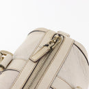 GUCCI Mini Abbey Boston Bag Leather White Gold 180942 Auth bs29883-18