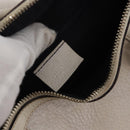 GUCCI Mini Abbey Boston Bag Leather White Gold 180942 Auth bs29883-19