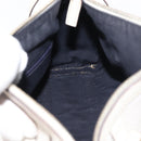 GUCCI Mini Abbey Boston Bag Leather White Gold 180942 Auth bs29883-20